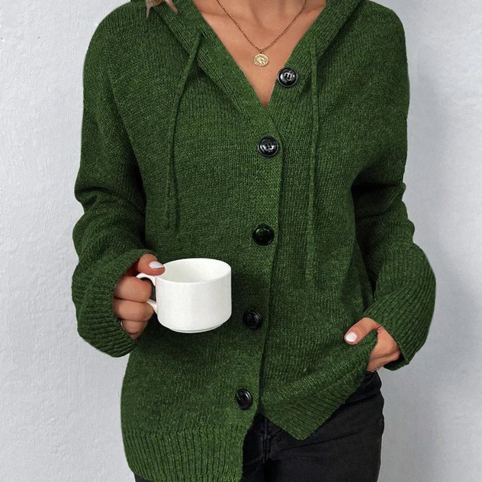 Laurence | Cardigan à Capuche et Boutons