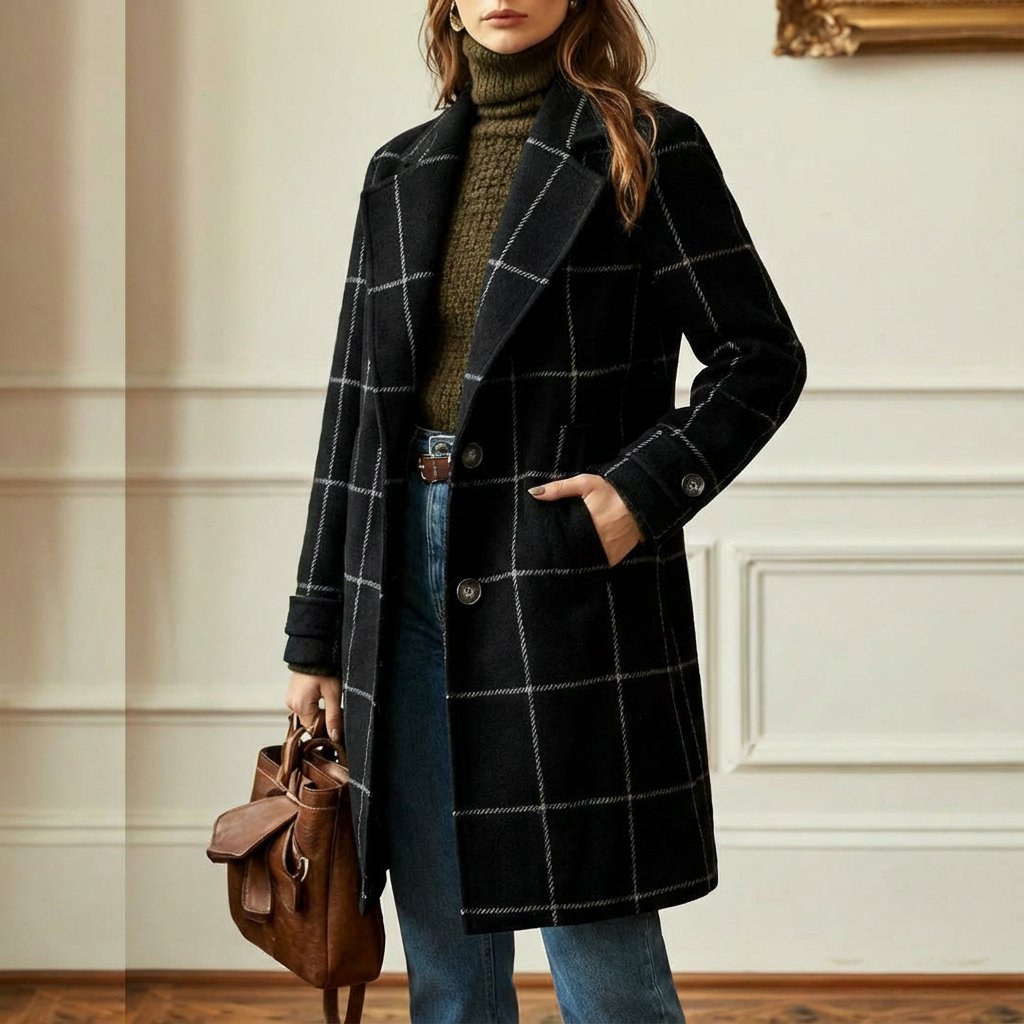 Arvae | Manteau à carreaux raffiné