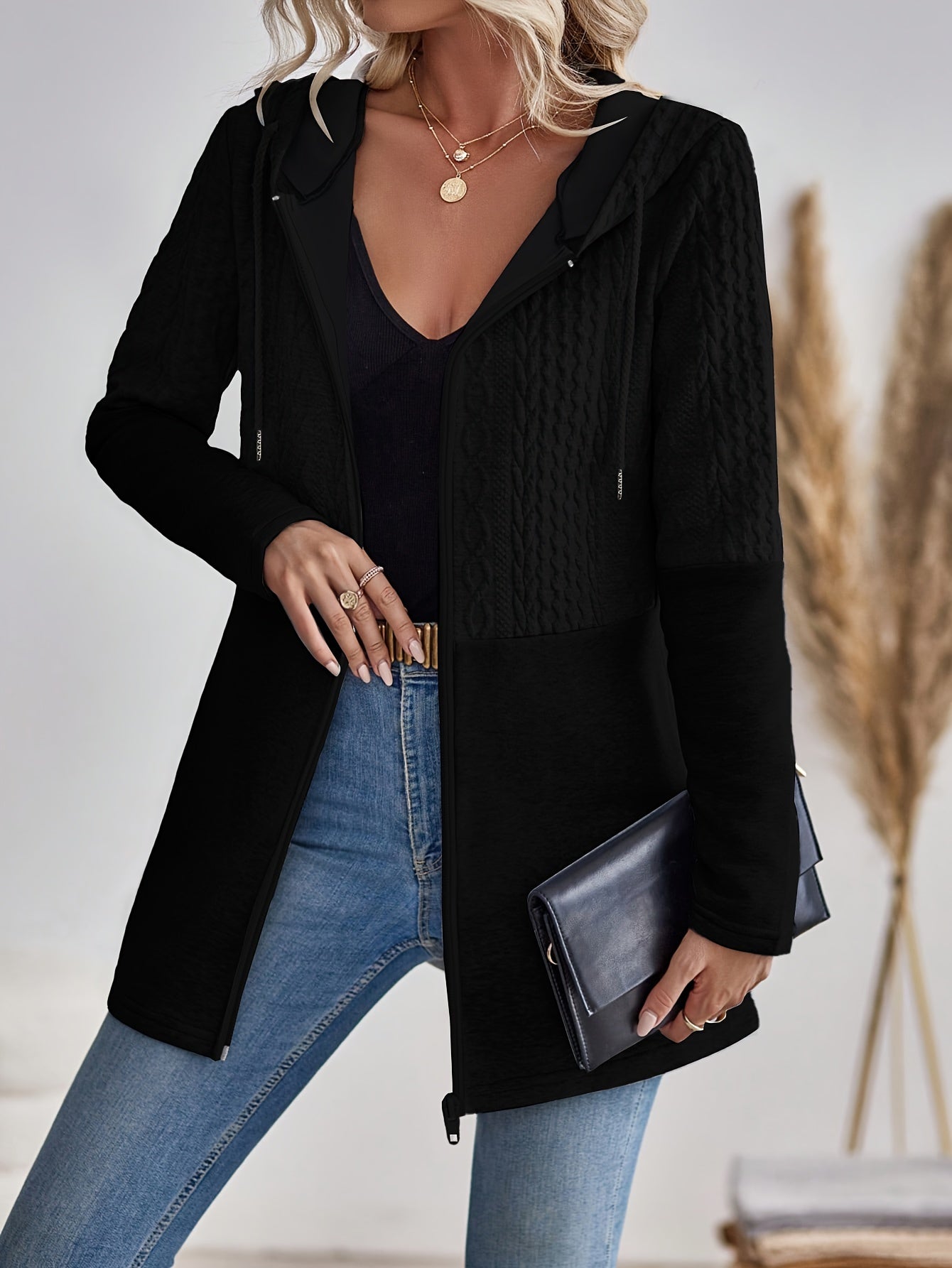 VESPARA | Sweat à capuche avec fermeture éclair pour femme