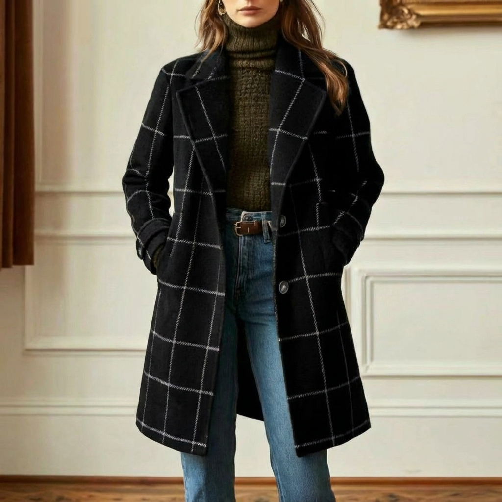 Arvae | Manteau à carreaux raffiné