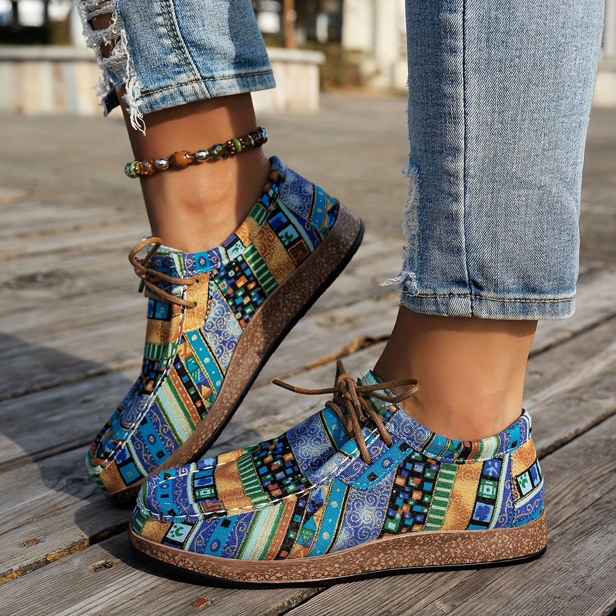Belleau Bordeaux - Chaussures rétro colorées pour femme