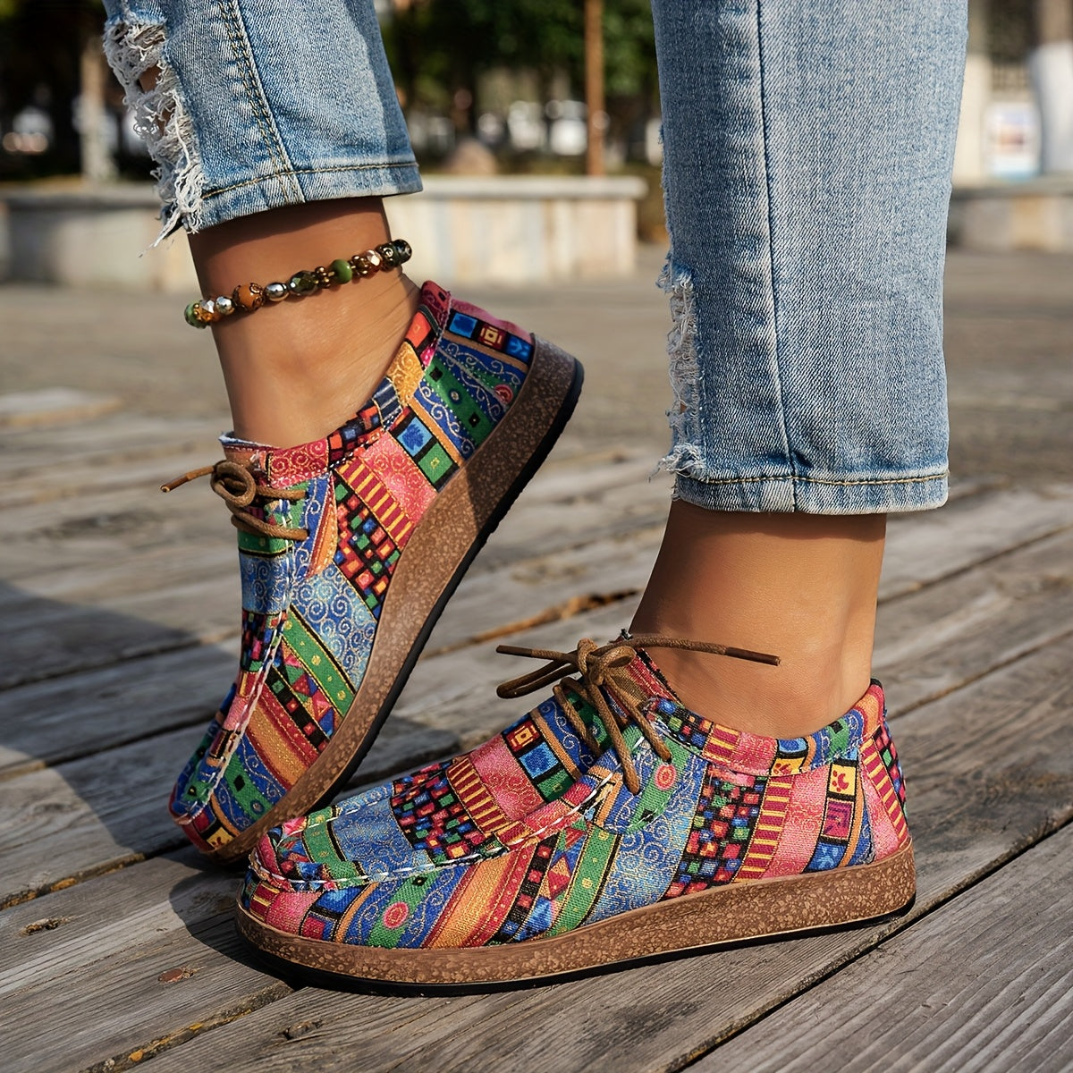 Belleau Bordeaux - Chaussures rétro colorées pour femme