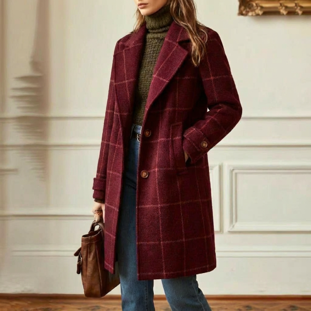 Arvae | Manteau à carreaux raffiné