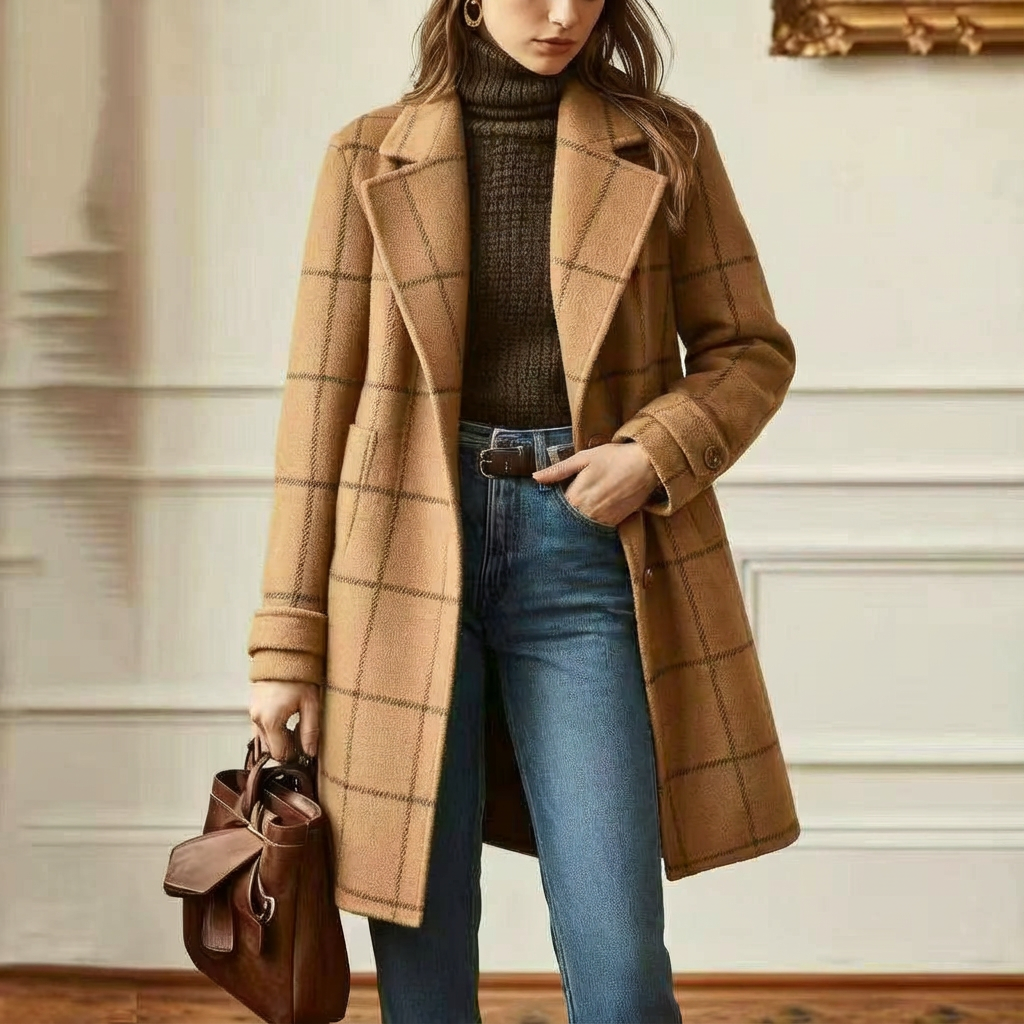 Arvae | Manteau à carreaux raffiné