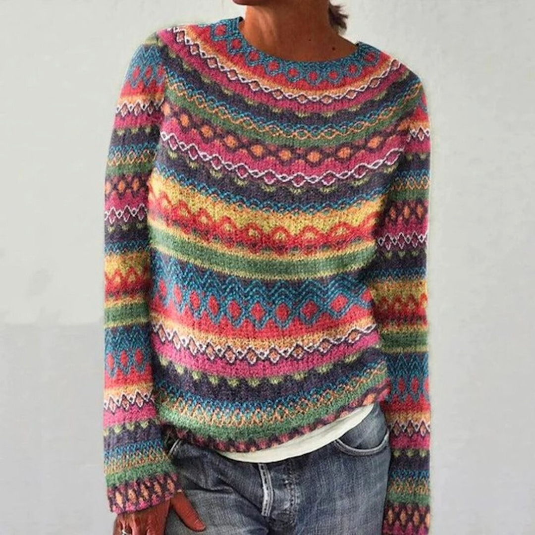 Aurore | Pull Jacquard en Cachemire & Laine Mérinos