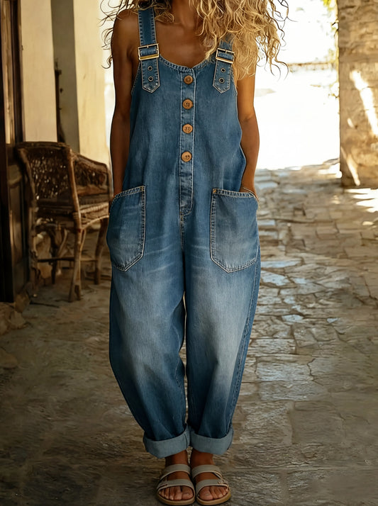 Rocio | Combinaison en denim décontractée avec boucle ajustable.