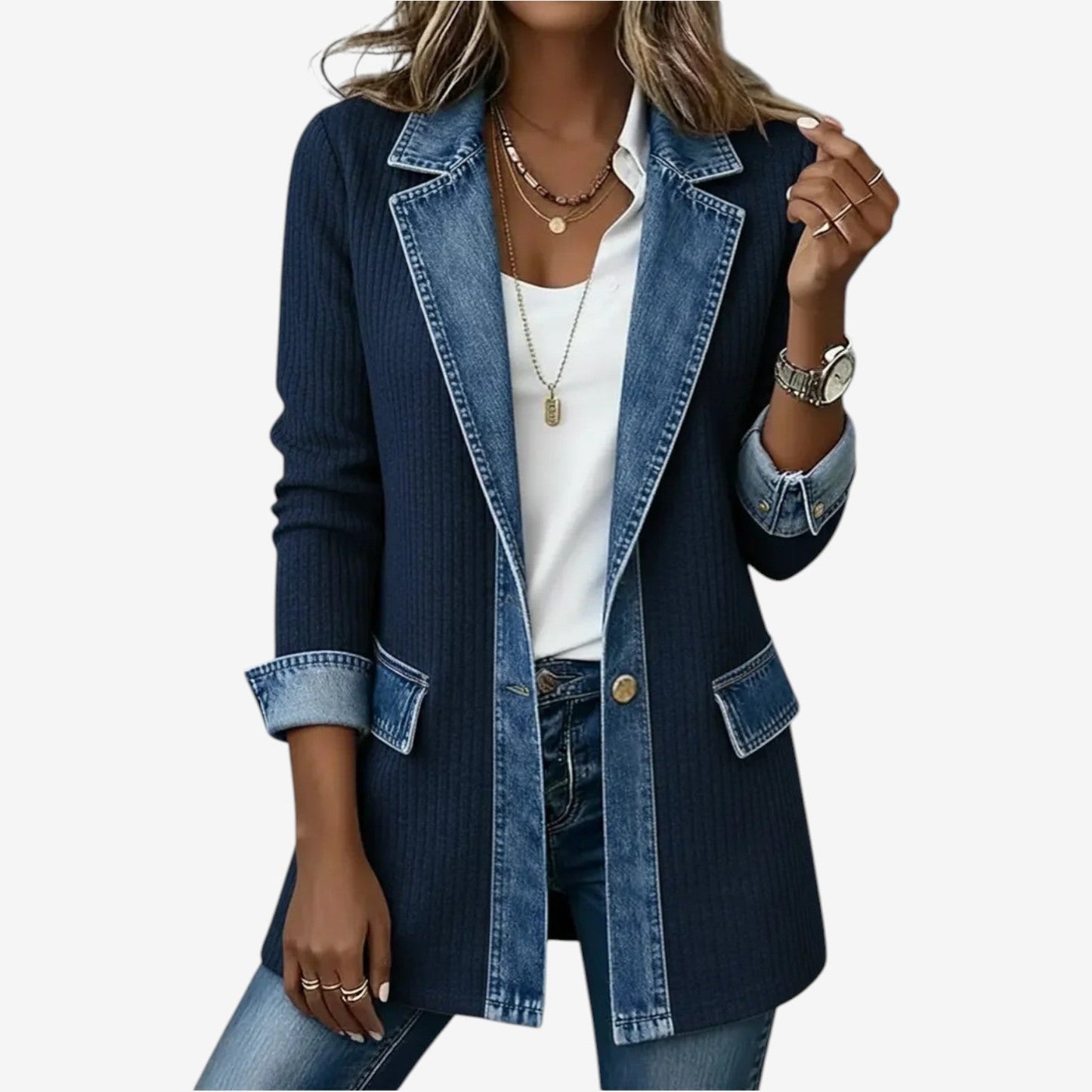 Emilia | Veste en denim mélangé