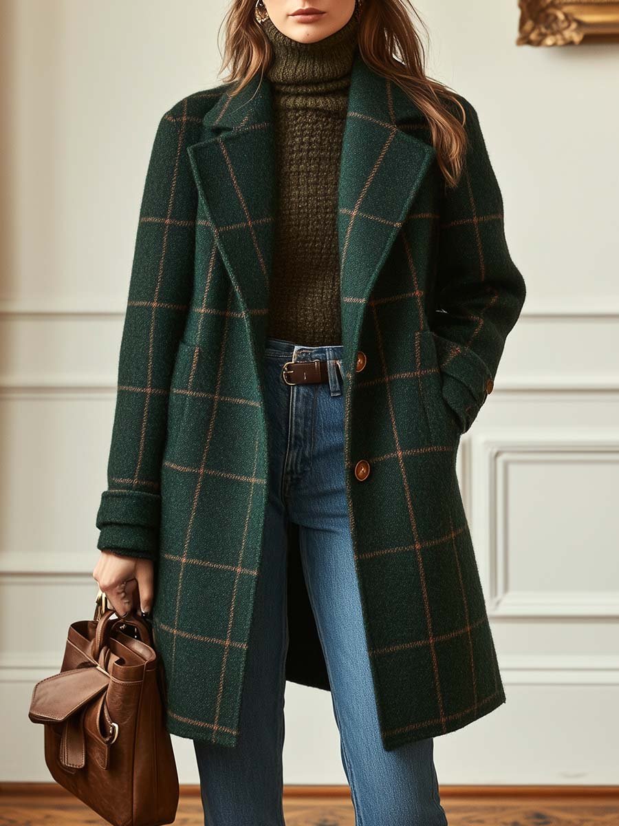 Arvae | Manteau à carreaux raffiné