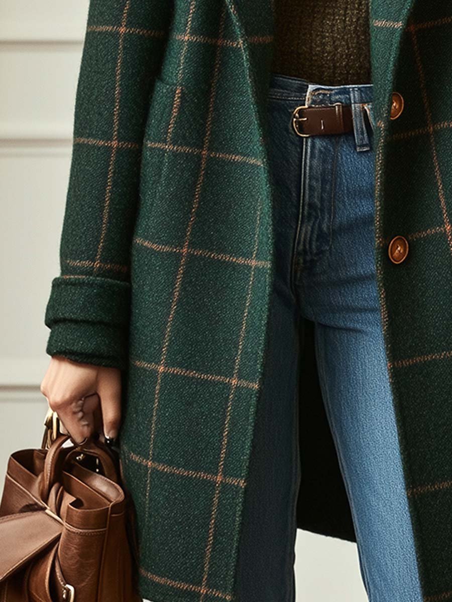 Arvae | Manteau à carreaux raffiné