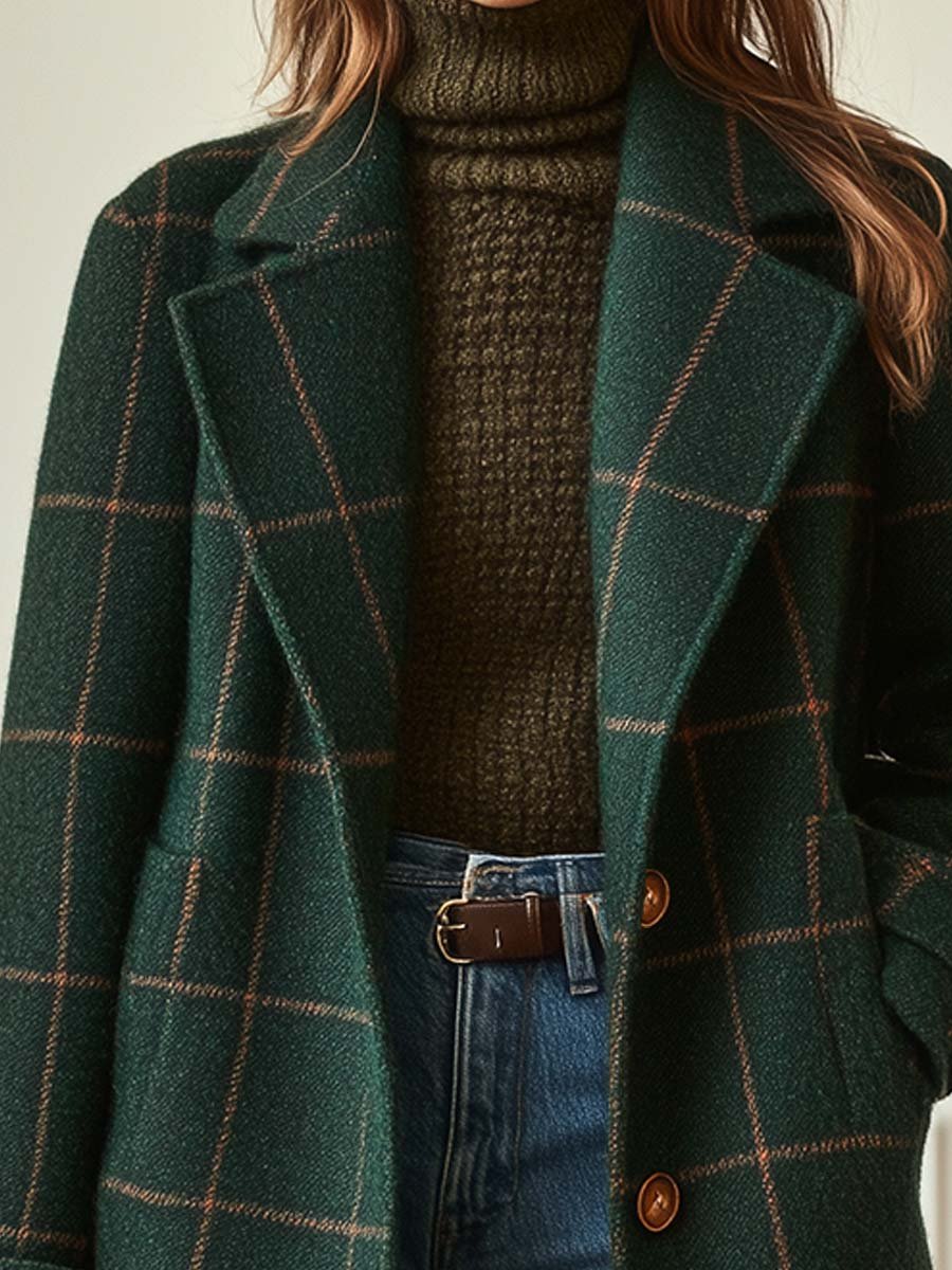 Arvae | Manteau à carreaux raffiné