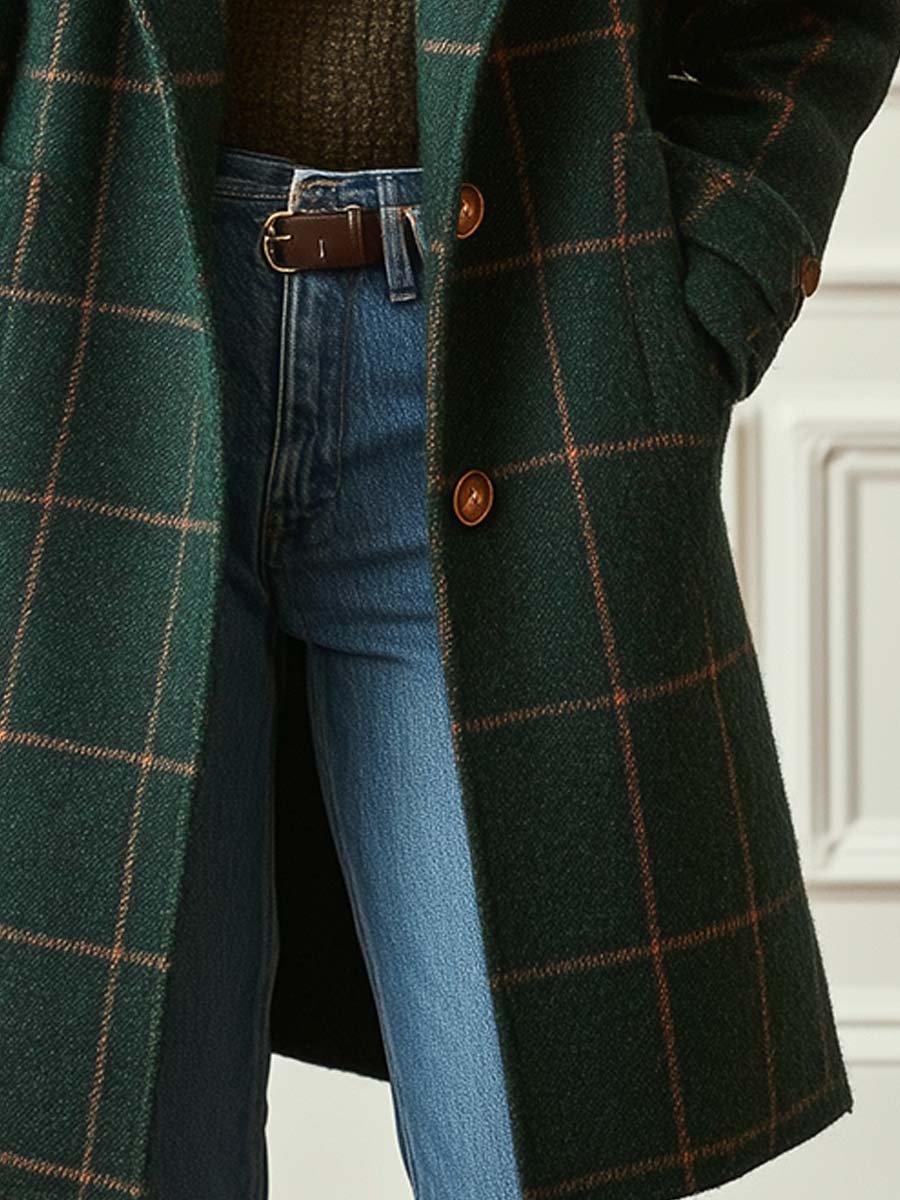 Arvae | Manteau à carreaux raffiné